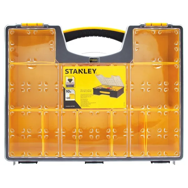 Stanley 10 Removable Bin Compartment Deep Professional Organizer - 10 Compartments