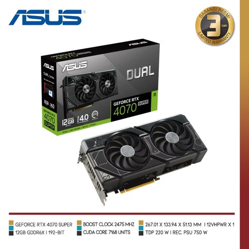 ASUS Dual GeForce RTX 4070 SUPER 12GB GDDR6X di Nano Komputer | Tokopedia