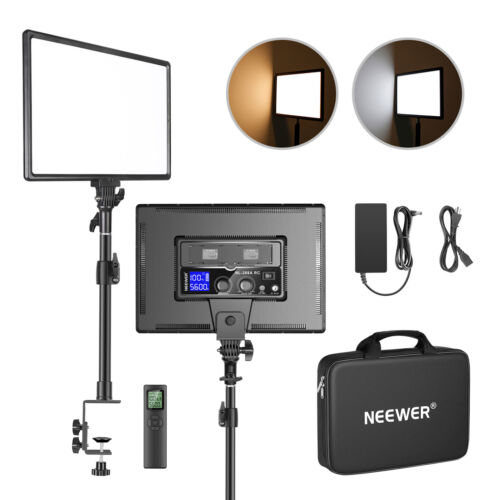 Neewer Desk Mount LED Video Light with C-clamp Stand and 2.4G Remote Kit  | eBay