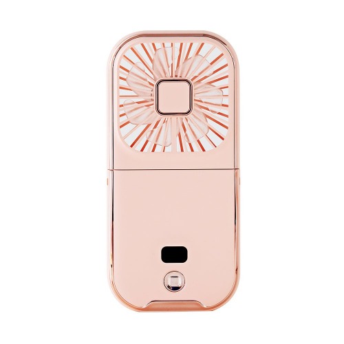 Portable Neck Fan + Power Bank + Phone Stand PRO (with Display Screen) | Blush Pink