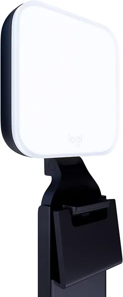 Logitech Litra Glow Premium LED Streaming Light with TrueSoft, adjustable monitor mount, brightness & color temp settings, desktop app control for PC/Mac - Graphite - Monitor Light Light