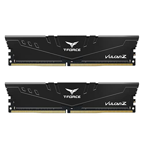 TEAMGROUP T-Force Vulcan Z DDR4 32GB Kit (2x16GB) 3600MHz (PC4-28800) CL18 Desktop Memory Module Ram Black TLZBD432G3600HC18JDC01 - 32GB(2x16GB) - Black