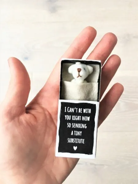 Tiny Teddy Bear in a Matchbox: Unique Gift for Someone Special | Etsy