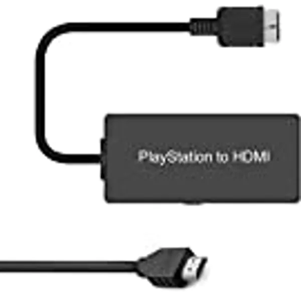 Playstation 2 (PS2) to HDMI Converter, HDMI Cable for Playstation 2, Playstation 3 Console (PS2, PS3), Connecting PS2/PS3 to HDTV with True Ypbpr HD Signal Output (100% Improve Video Quality)