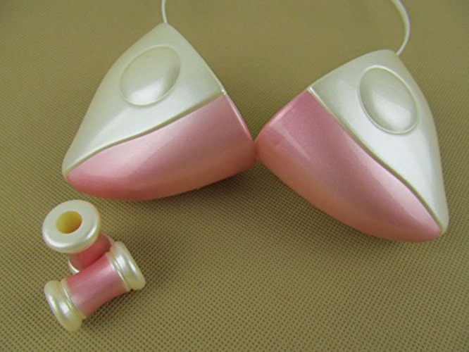 Happylifehere White Pink Hair Band Set Maid Ears Hand Made Anime Cosplay Prop Gift