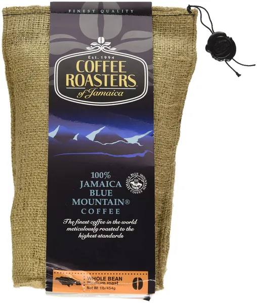 Coffee Roasters of Jamaica - 100% Jamaica Blue Mountain Coffee (16oz Whole Beans) - 1 Pound (Pack of 1)