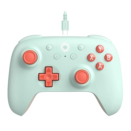 8Bitdo Ultimate 2C Wired Controller for Windows PC and Android, with 1000Hz Polling Rate, Hall Effect Joysticks and Hall Triggers, and Remappable L4/R4 Bumpers (Mint) - Ultimate 2C - Mint