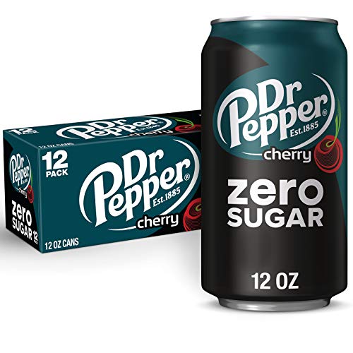 Dr Pepper Cherry Zero Sugar Soda, 12 fl oz cans, 12 pack - Zero Sugar Cherry