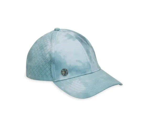 Gaiam Women's Hat-Breathable Ball Cap, Pre-Shaped Bill, Adjustable Size for Running - Tie Dye (Frost) Wander Geo
