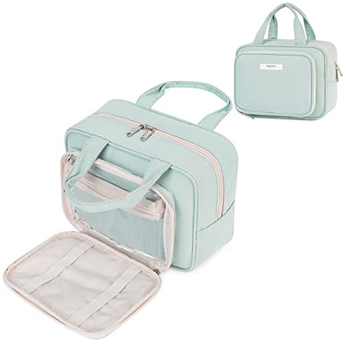 Narwey Large Toiletry Bag Women Makeup Bag Organizer Travel Cosmetic Bag for Essentials Accessories (Mint Green) - AA-Mint Green