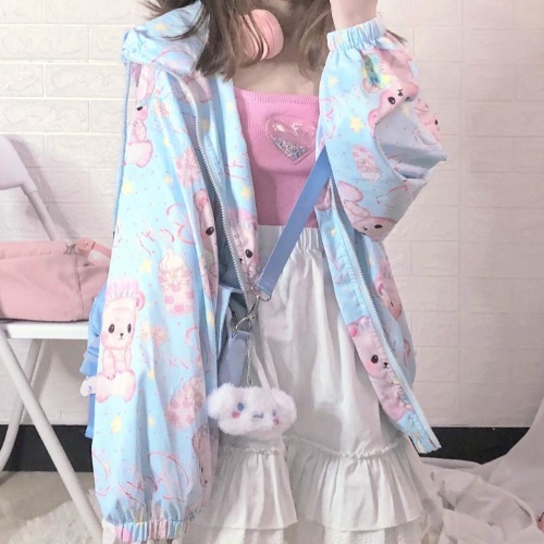 Baby Angel Bear Windbreaker - Sky Blue