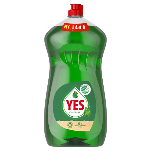 YES Diskmedel Original med en rik formula för skinande ren disk, effektivt avlägsnande av ingrodda matrester och fantastisk fruktig och blommig doft 1250ml