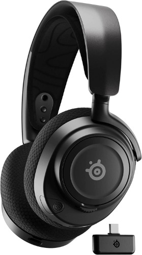 SteelSeries Arctis Nova 7 - Trådlösa gaming- och mobilheadset för flera system – 2,4 GHz och simultan Bluetooth – 38 timmars batteritid – USB-C – ClearCast Gen 2-mick – PC, PlayStation, Switch