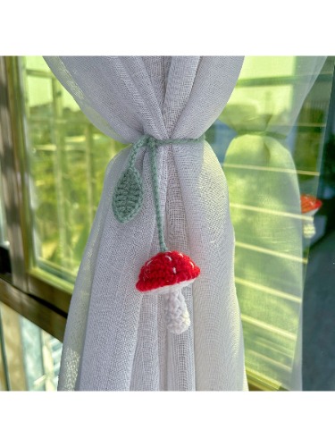  piezas rojo en forma de seta Cortina 