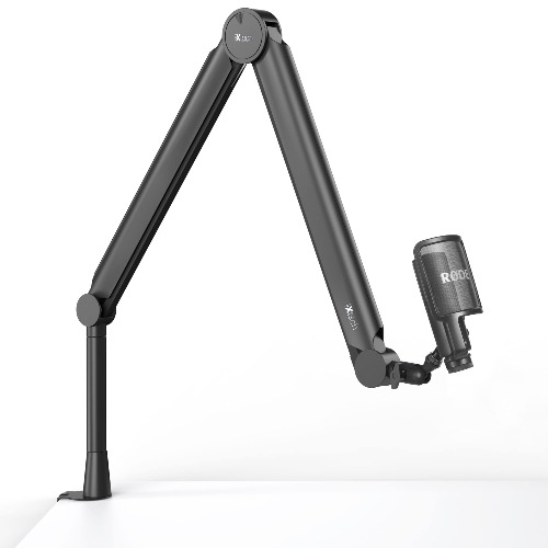 IXTECH Mic Arm Premium Boom Arm 360° Rotatable Microphone Arm Mic Boom Arm with Desk Mount, Fully Adjustable, for Podcast, Video, Gaming, Radio, Studio, Recording, Sturdy and Universal VALIANT Model - 