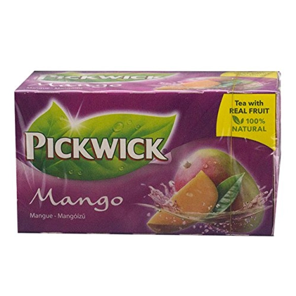 Pickwick Fruit Garden Mango, Tè Nero Aromatizzato al Mango, Bevanda, 20 Bustine