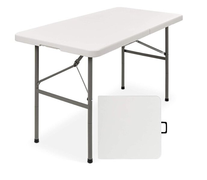 Foldable Table, 122x61 cm, white