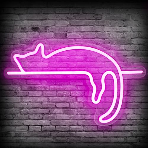 Cute Cat Neon Sign LED Neon Light Sign USB Power Personalized LED Neon Signs Letters Neon Lights for Bedroom Living Room Wall Decor - Cat