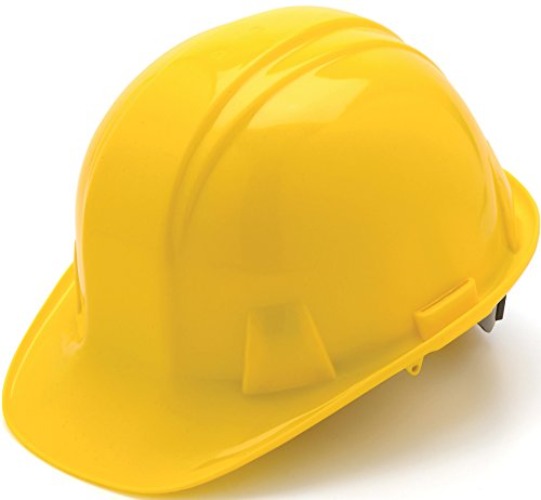 Pyramex SL Series Cap Style Hard Hat - Cap Style - 6 Point Ratchet - Yellow