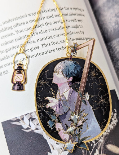 Elegy (Original Character) Gold Plated Metal Bookmark — Hideaway Melon