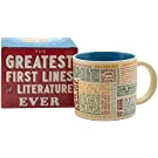 First Lines Literature Coffee Mug - The Greatest Opening Lines of Literature, from Anna Karenina to Slaughterhouse Five - Comes in a Fun Gift Box - by The Unemployed Philosophers Guild