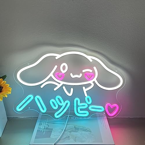 Anime Neon Sign Creative Custom Lighting Wall Hanging Game Room Light for Living Room Bedroom Wall Decor Halloween Christmas Wedding Party Event LED Neon Light (Color 6) - Color 6
