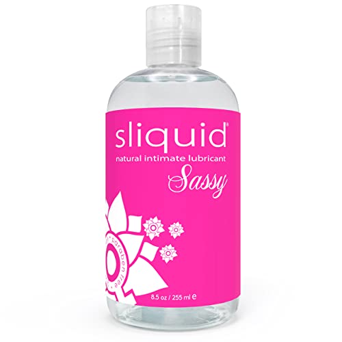 Sliquid Sassy Water-Based Lube - Thick, Long-Lasting Gel, Natural Lube for Women/Men/Couples, Unscented, 8.5 Fl Oz - 8.5 Fl Oz (Pack of 1)