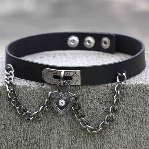 Victorian Locket Choker - Black