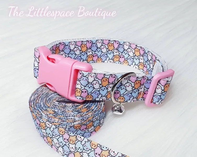 The Ghostly Cute Halloween Petplay Collar // Dog, Puppy, Kitty and Kawaii DDLG Fashion