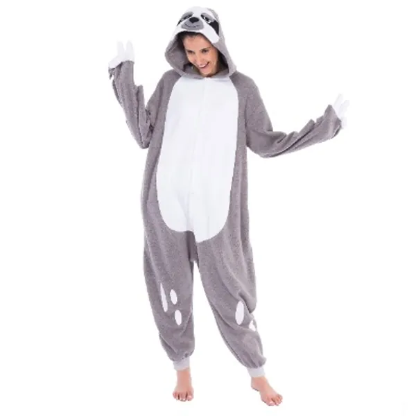 Spooktacular Creations Adult Unisex Onesie Pajama Plush Cosplay Sloth Animal Costume