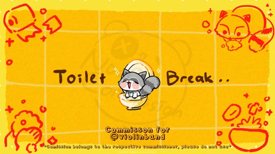 Quickie animated Shitsing BRB screen