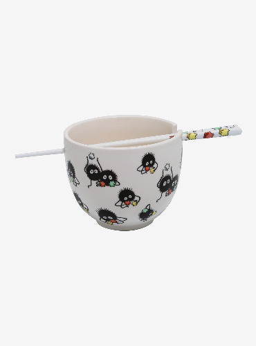 Studio Ghibli Spirited Away Soot Sprites Ramen Bowl & Chopsticks