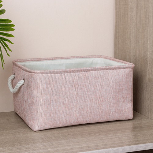 Folding Storage Baskets - Soft Pink / Large