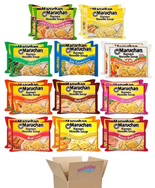 Ramen Noodle Soup Variety, 11 Flavors, 3 Ounce, 2 Packages each Flavor, Total 22 Packages
