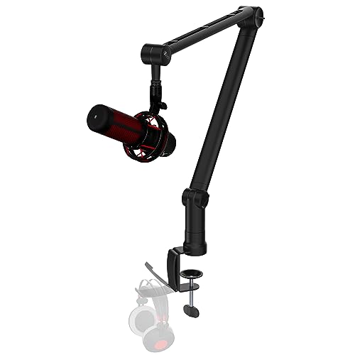 IXTECH Microphone Boom Arm with Desk Mount, 360° Rotatable, Adjustable and Foldable Scissor Mounting for Podcast, Video Gaming, Radio and Studio Audio, Sturdy and Universal - Elegance Model - High Profile - ELEGANCE