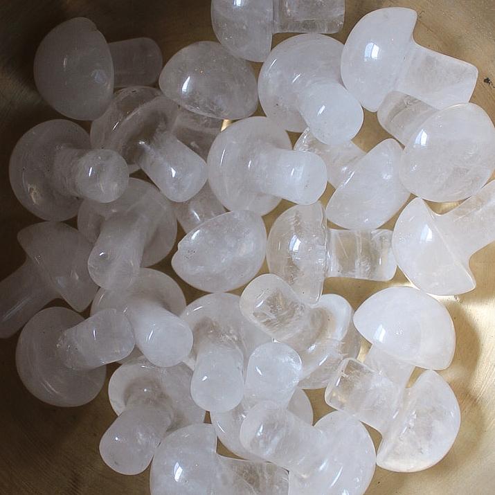 Mini Crystal Mushrooms, Quartz - Mini Crystal Mushrooms, Quartz