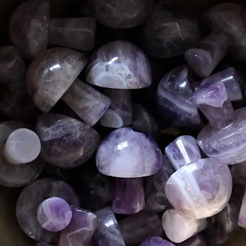 Mini Crystal Mushrooms, Amethyst - Mini Crystal Mushrooms, Amethyst
