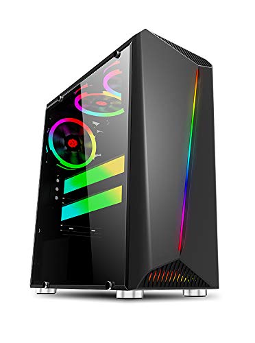Bgears b-Vigor RGB Mid Tower with Front RGB Light and Side Tempered Glass (BG01879) - 