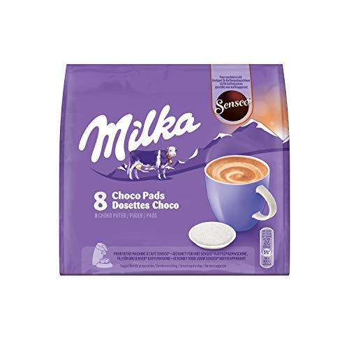 Senseo Milka Kakao Pads, 80 Senseo kompatible Pads, 10er Pack, 10 x 8 Getränke - Single - Milka Kakao - 8 Stück (10er Pack)