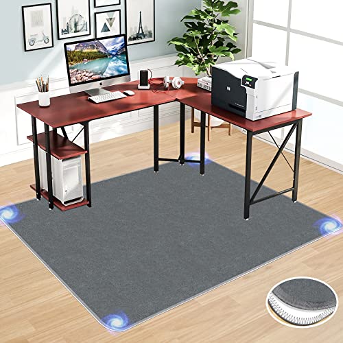 Chair Mat for Hart Floors Area Rug JAYFAN Office Chair Mat About 39" X 55" Desk Carpet Anti Slip Floor Mat Rug Gripper Floor Protector Non Slip Rug Pad - 39" X 55" - dark gray