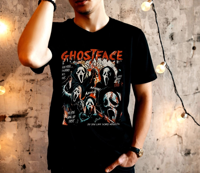 Halloween vintage ghost face t - shirt, vintage ghost face sweatshirt, funny ghost face, spooky Ghost face, horror ghost face, Halloween szn