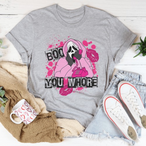 Boo You Horror Tee - Athletic Heather / XL