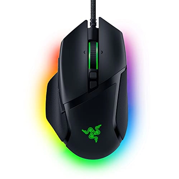 Basilisk V3 - Wired Customisable Gaming Mouse (10+1 Programmable Buttons, HyperScroll Tilt Wheel, 11 Chroma RGB Lighting Zones, Optical Mouse Switches, Focus+ 26K DPI Optical Sensor) Black - Black - Basilisk V3 - Single