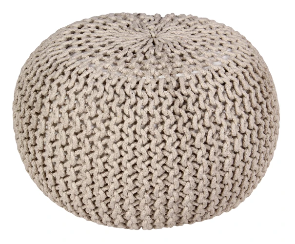 Antoinette 50cm Wide Round Solid Colour Pouffe Ottoman