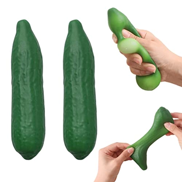 Squeeze Toy Stress Relief and Squeeze Stress Toy, Anxiety Relief Mini Gadgets (Cucumber) - Cucumber