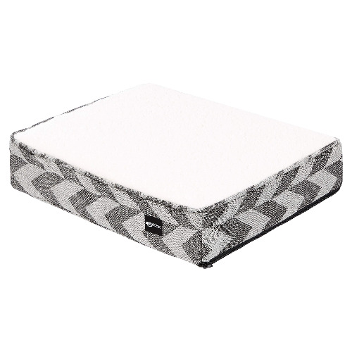 Amazon Basics Foam Pet Bed for Cats or Dogs - Small, White and Gray