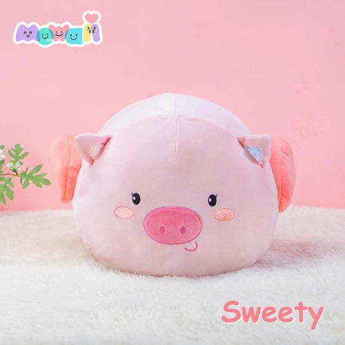 Mewaii® Fluffffy Family Piggy Stuffed Animal Kawaii Plush Pillow Squishy Toy | Sweety / Medium/16-Inch