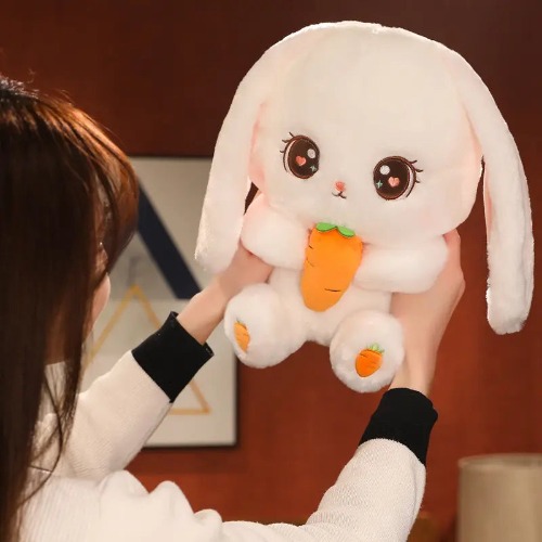Adrian - Fluffy Bunny Rabbit with Carrot - Bunny / 50cm