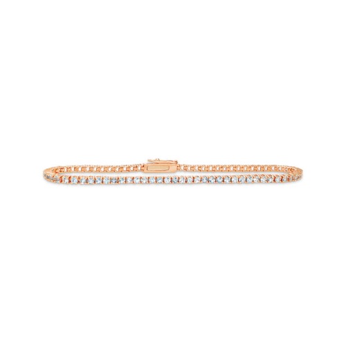 Aquamarine Tennis Bracelet - 14K Rose Gold / 6.5"