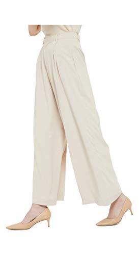 Palazzo Pants Trousers- Small - Beige